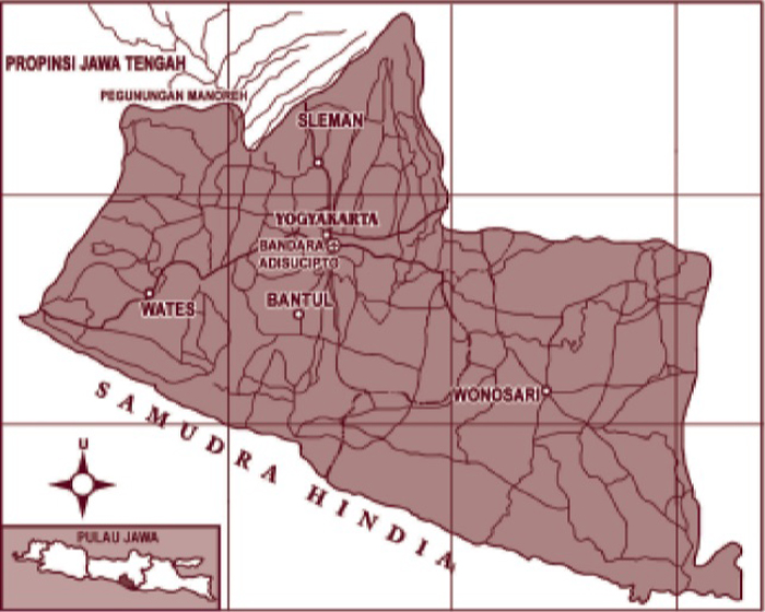 Peta Provinsi Daerah Istimewa Yogyakarta